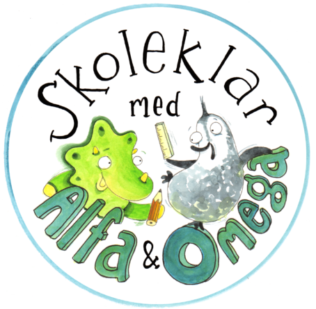 Skoleklar med Alfa & Omega logo